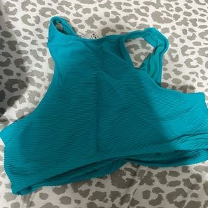 blue swim suit top size L